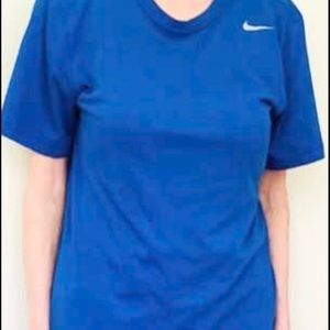 Unisex Under Armour Heat Gear Royal Blue Shirt Size L, short sleeves